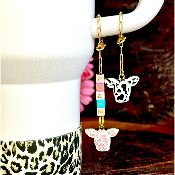 Cow Stanley Cup Accessories Stanley Cup Charm Cow Stanley Cup Cow Tumbler - Picture 3 of 8